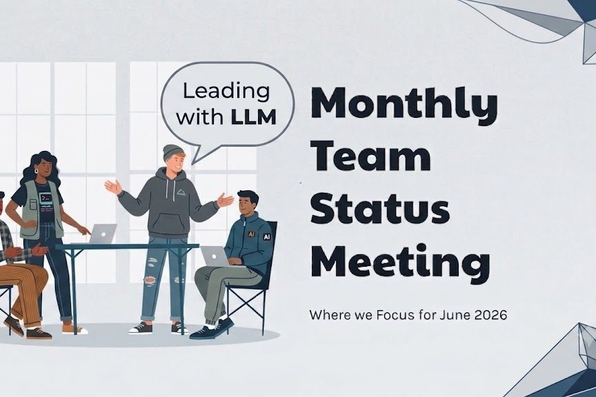 A monthly team meeting deck built from the workspace setup the guide describes.
